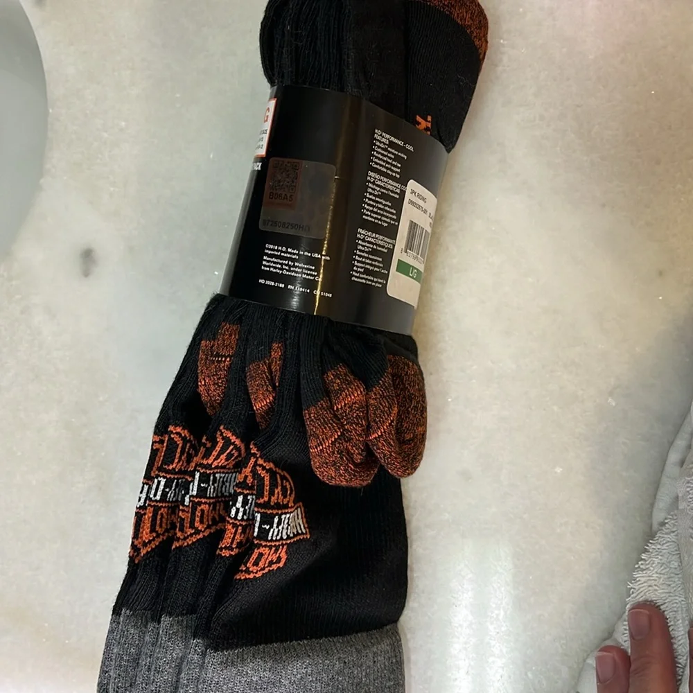 Harley Davison riding socks, Large - Picture 2 of 4